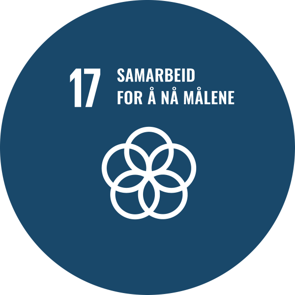 Illustrasjon: FNs bærekraftsmål nummer 17: Samarbeid for å nå målene