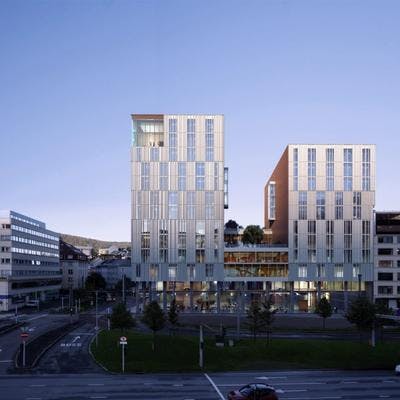 Det nye fylkesbygget i Bergen gjør nytte av fjernvarme